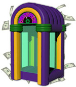 Inflatable Juke Box Cash Cube Money Machine