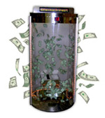 All-Clear Deluxe Circular Cash Cube Money Machine